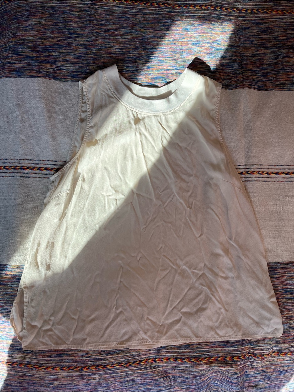 Cuyana Cream Sleeveless Crewneck Tank